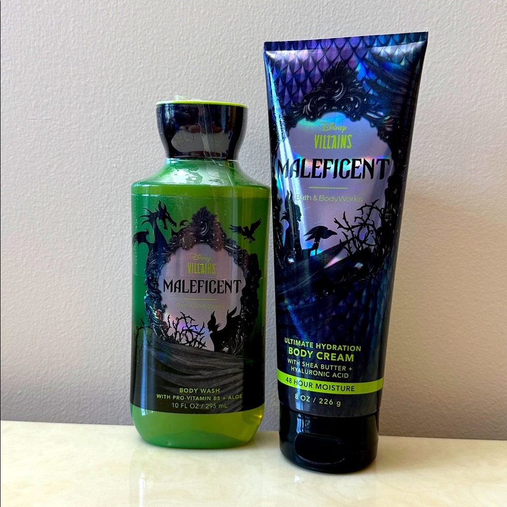 Bath & Body Works Disney Maleficent Body Wash and Hydration Cream Full Size